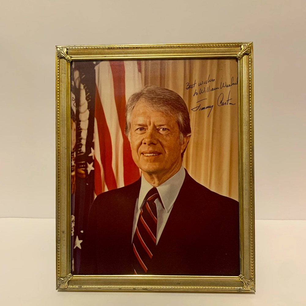 President Jimmy Carter Autographed presidential photo